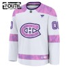 Montreal Canadiens tröja Customized Fanatics Hockey Fights Cancer Practice 2024-25 Vit - NHL Tröjor Barn